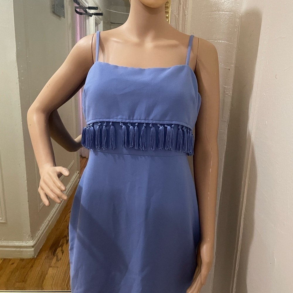 Likely Periwinkle Fringe Midi Dress - Picture 14 of 14